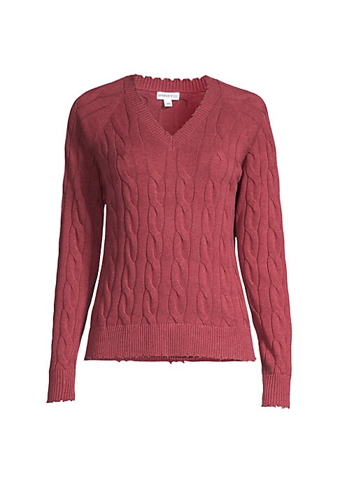 Chic Frayed Knit Sweater