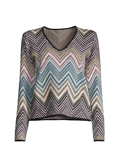 Chevron V-Neck Sweater