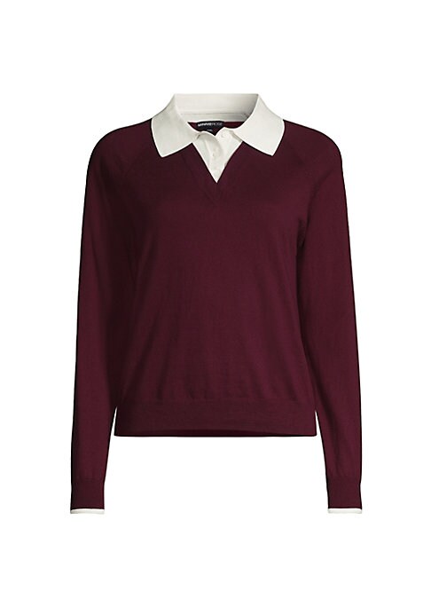 Cashmere-Soft Polo Sweater