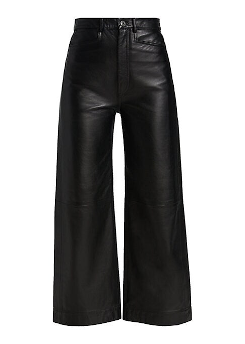 Retro Flare Leather Pants