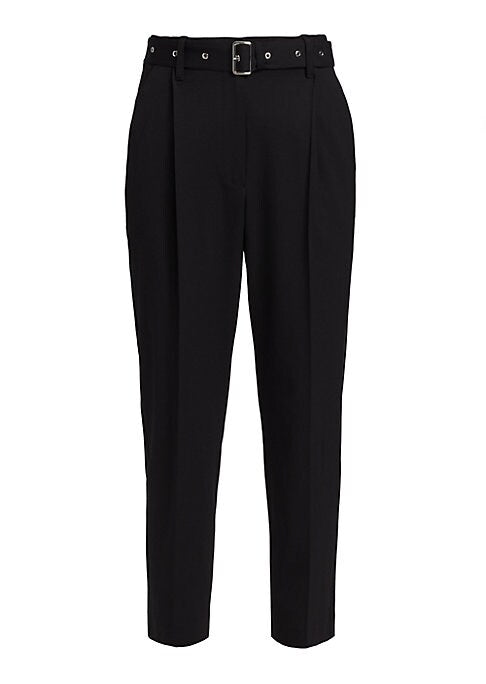 Tapered Wool Blend Trousers