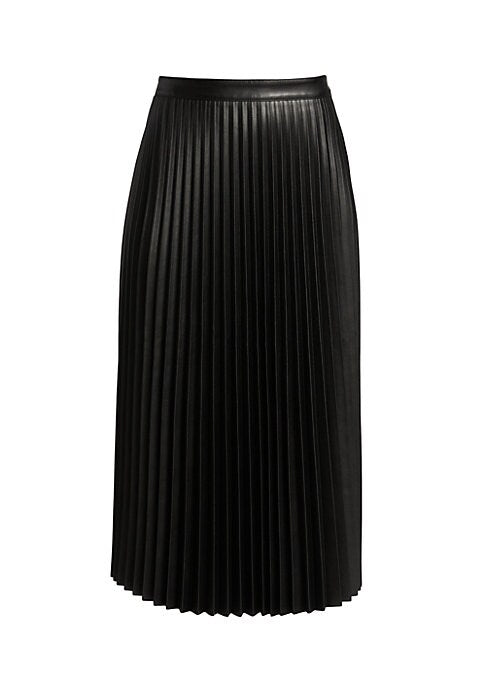 Chic Faux-Leather Midi Skirt