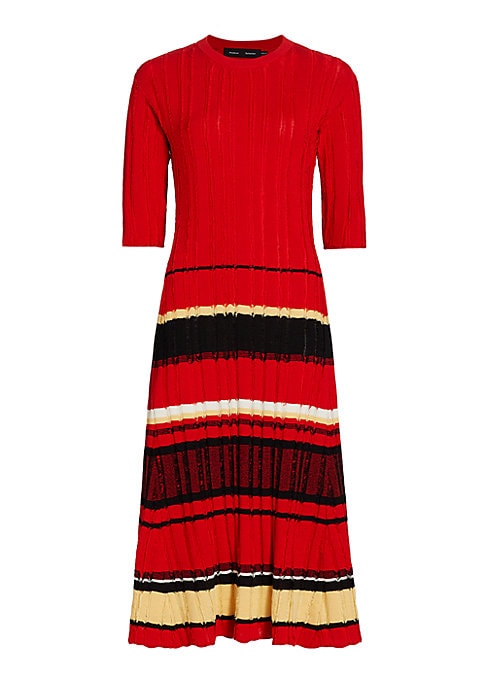 Chic Striped Midi Dress