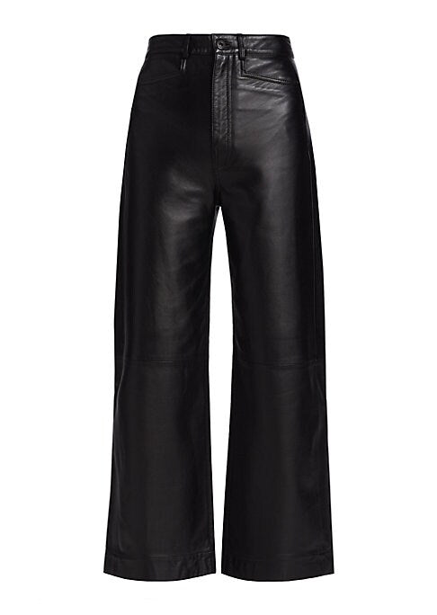 Chic Leather Wide Culottes