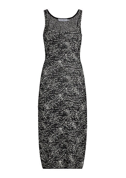 Speckled Stretch Midi Dress