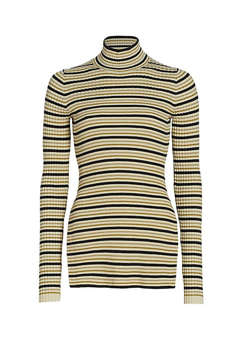 Silken Stripes Turtleneck