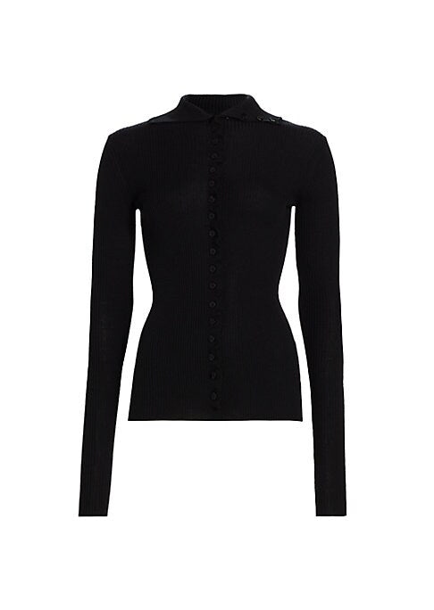 Chic Buttoned Collar Sweater