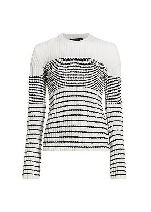 Chic Stripe Boucle Sweater