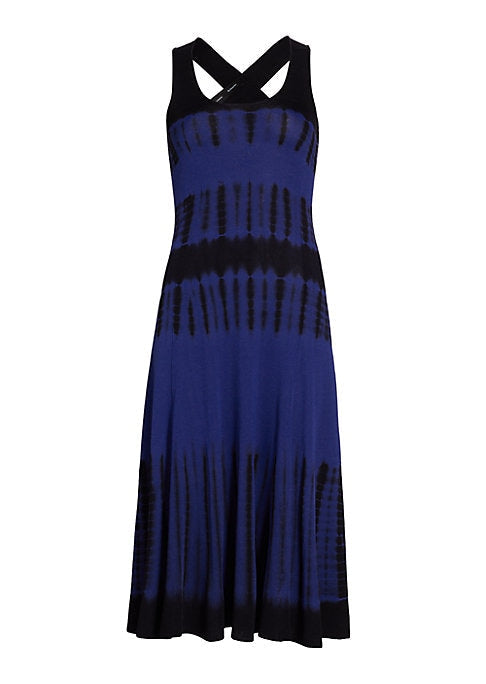 Vivid Striped Midi Dress