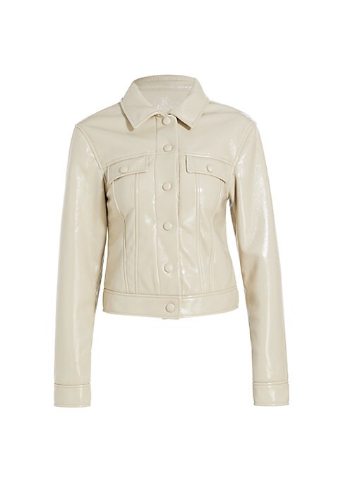 Sleek Vinyl Crop Jacket