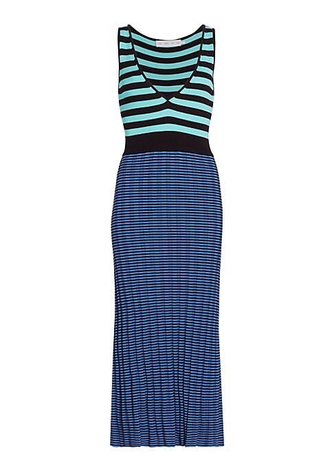 Vibrant Stripe Midi Dress