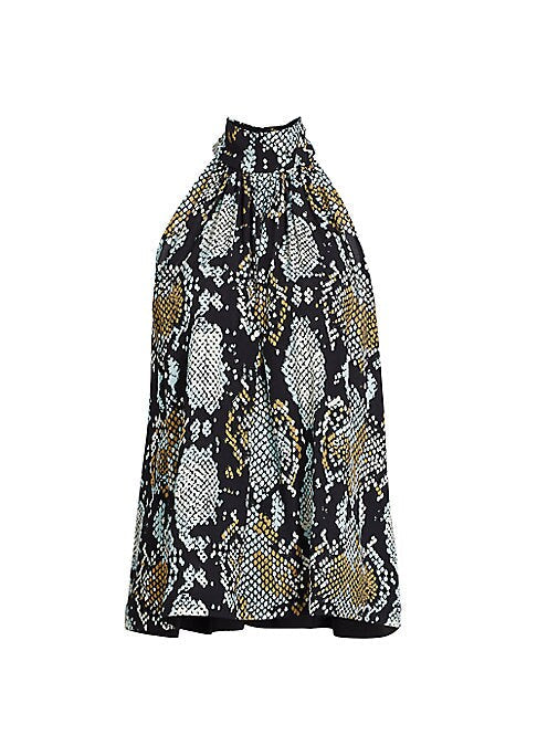 Exotic Print Halter Top