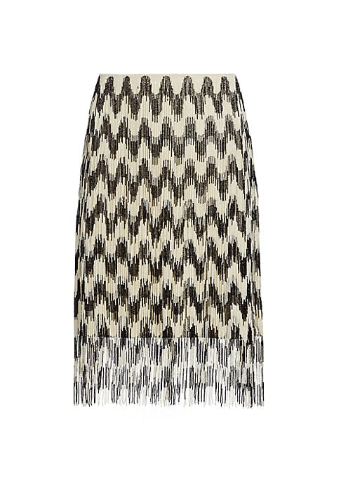 Fringed Silk Skirt