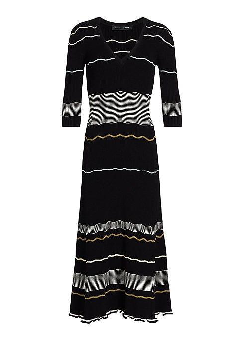 Striped Knit Maxi Dress