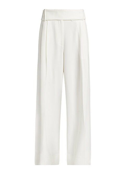 Elegant Wide-Leg Crepe Pants