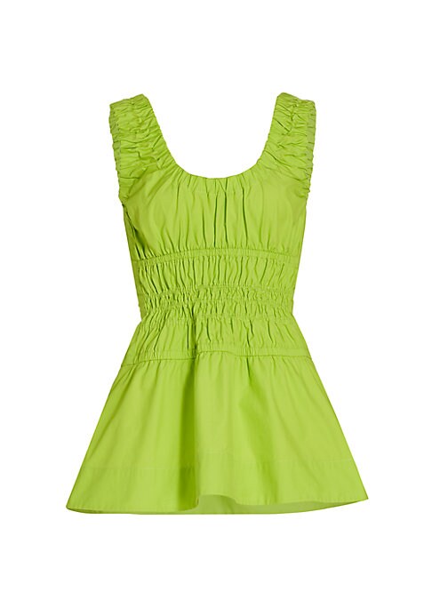 Gathered Cotton Tank Top