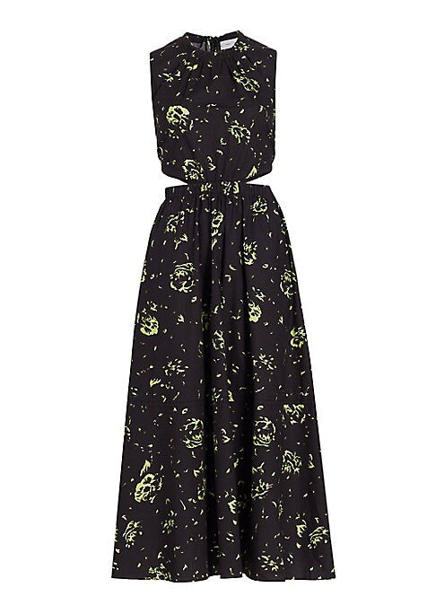 Floral Cut-Out Midi Dress