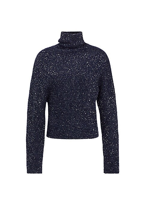 Glittery Turtleneck Sweater