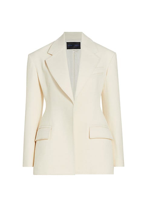 Elegant Wool Twill Blazer
