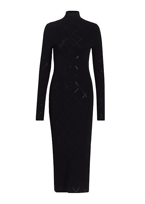 Turtleneck Diamond Knit Dress