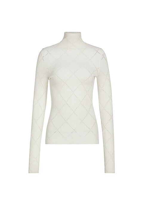 Diamond Knit Turtleneck Top