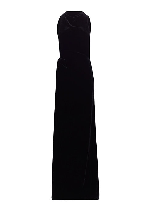 Twisted Velvet Elegance Gown