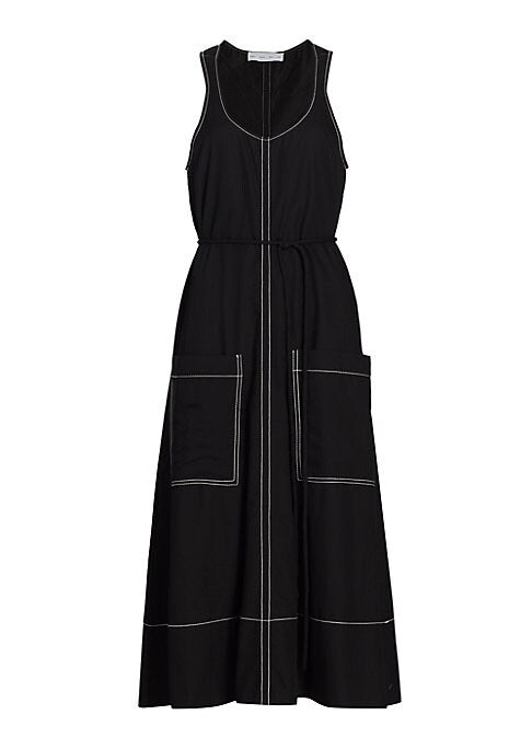 Sleek Tie-Waist Midi Dress