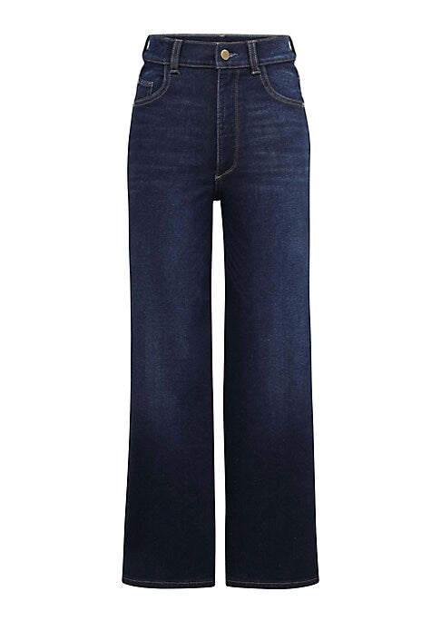 Retro High-Waist Wide Jeans