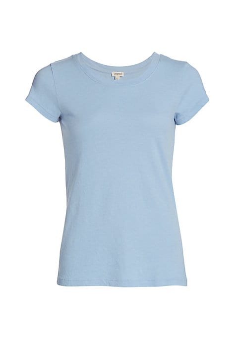 Rolled Hem Crop Tee