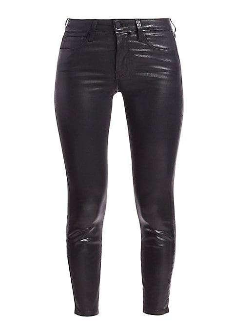 Coated Ankle Skinny Jeans