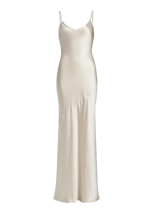 Silk Asymmetric Maxi Dress