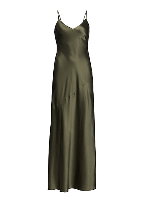 Silk Asymmetric Slip Dress