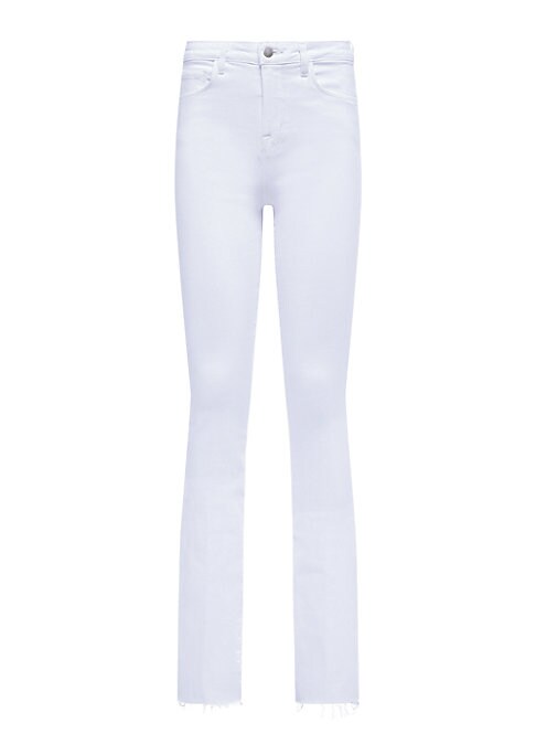 High-Waisted Slim Straight Denim