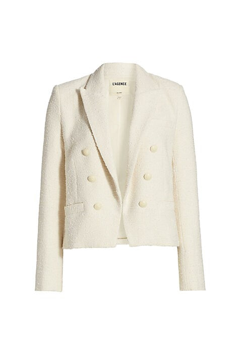 Chic Cropped Cotton Blazer