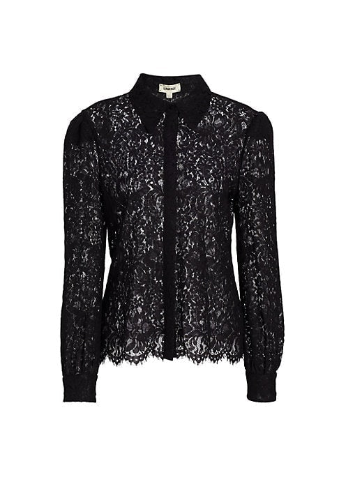 Elegant Lace Puff Blouse