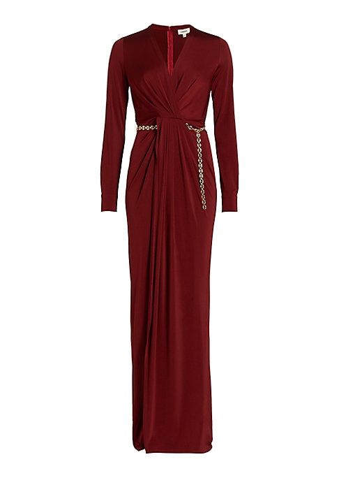 Chic Chain Belt Maxi Dress