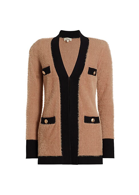 Textured Four-Pocket Cardigan