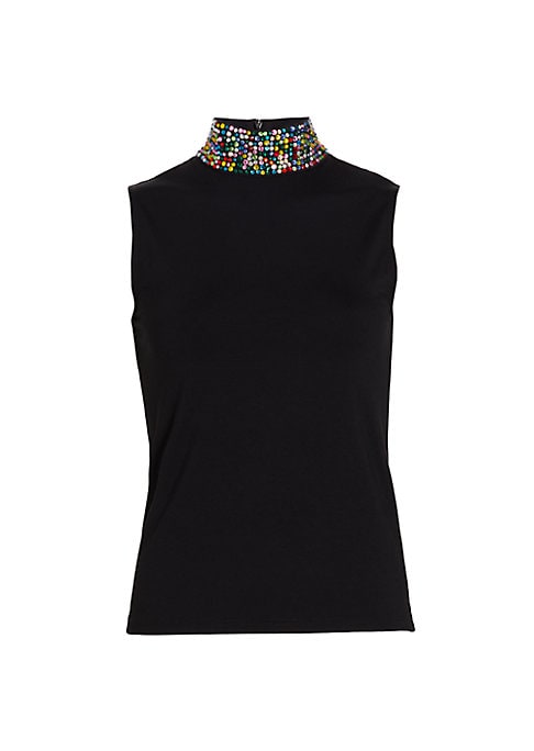 Crystal Charm Mockneck Top