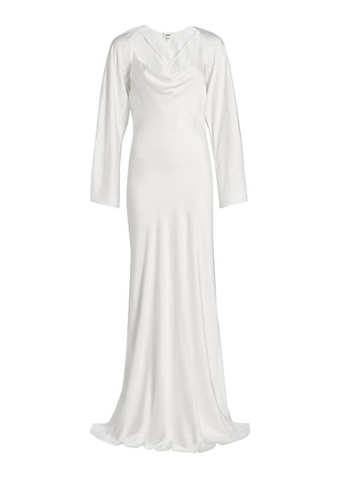 Lustrous Cowl-Neck Gown