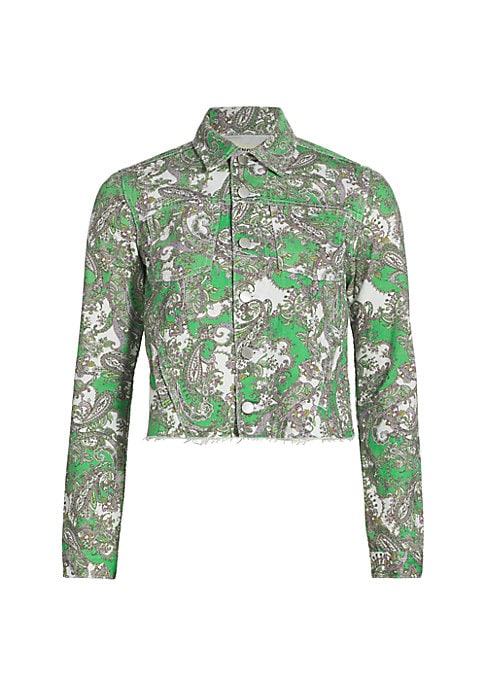 Paisley Denim Crop Jacket