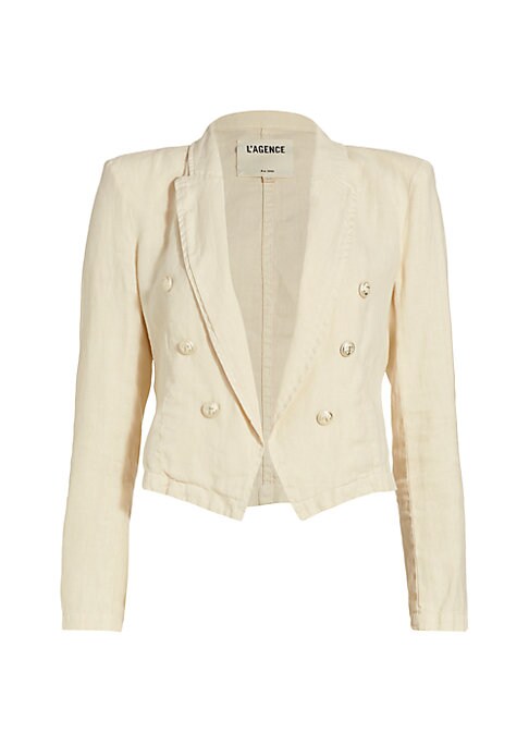 Cropped Linen Blazer