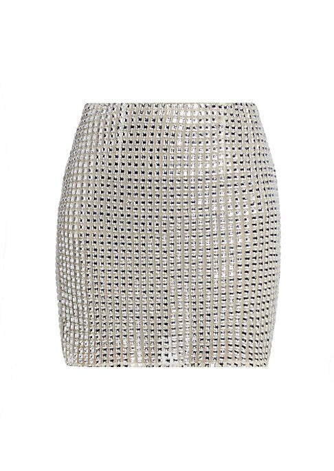 Sparkling Crystal Mini Skirt