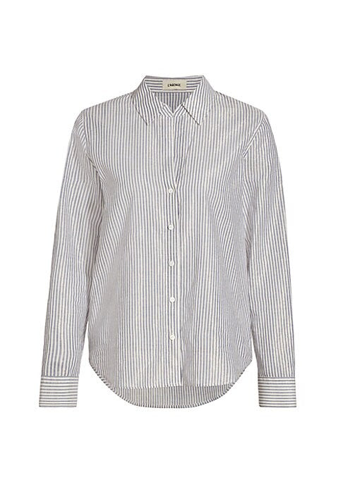 Striped Button-Up Blouse