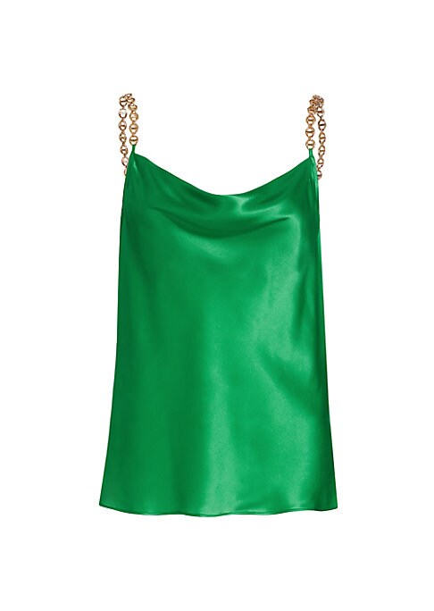 Lustrous Chain Cowl Tank