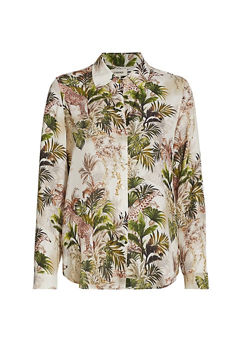 Silk Floral Button Blouse
