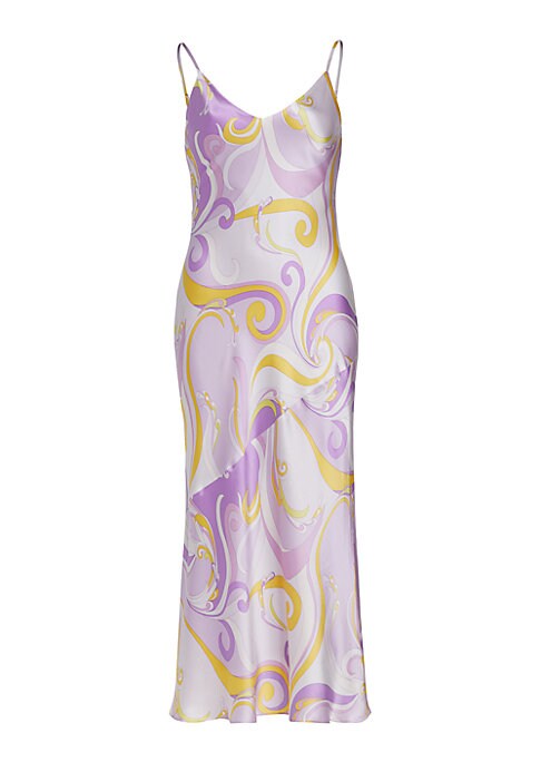Psychedelic Silk Midi Dress