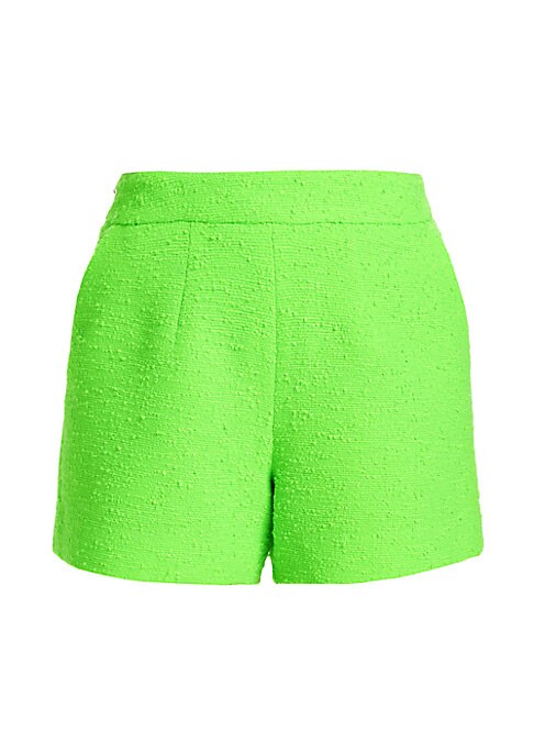 Vibrant Tweed High-Waist Shorts