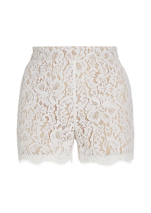 Floral Lace Scallop Shorts