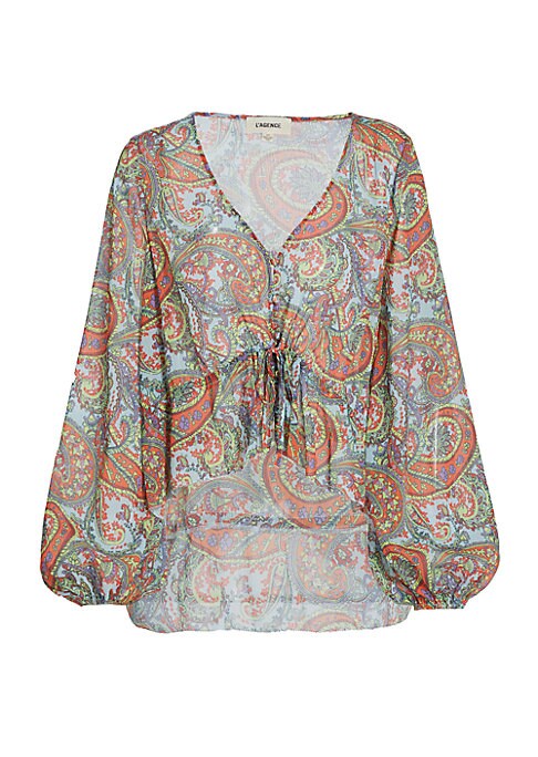 Paisley Ruffle Blouse