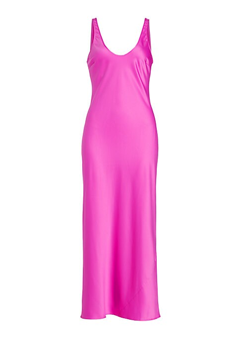 Satin A-Line Midi Dress